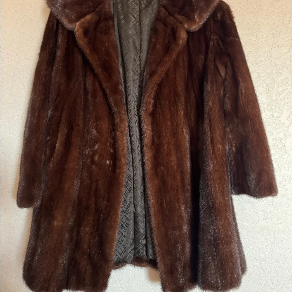 Bonwit Teller Brown Mink Coat - Picture 2 of 10